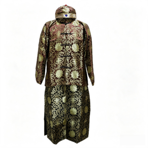 男裝錦緞壽衣-咖啡色 Traditional Chinese shroud - Satin Brocade Style Set - Man Style - Brown