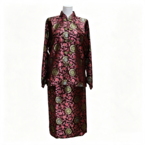 女裝錦緞壽衣-咖啡色 Traditional Chinese shroud - Satin Brocade Style Set - Women Style - Brown